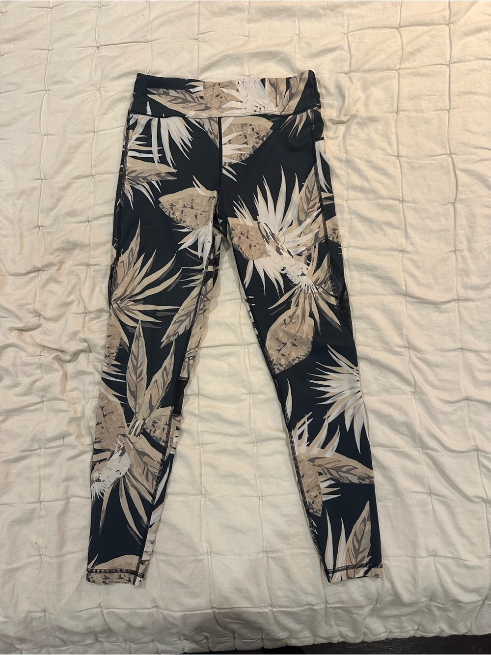 Alala Black and Beige Active Legging Waistband Detail